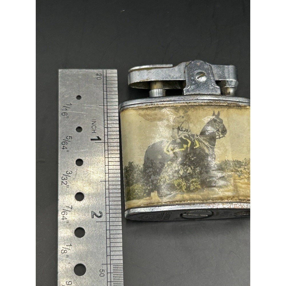 Vintage Champion Japan Lift Arm Lighter Horse Rider Ottawa Parliament Souvenir - Picture 6 of 6